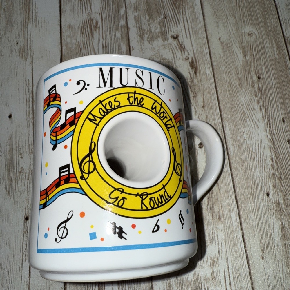 Mug Coffee Cup Music Makes the World Go Round Record Unique Gift Papel Freelance